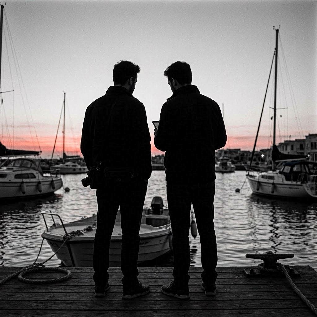 Secretibiza-Team · Silhouette am Hafen von Ibiza bei Sonnenuntergang